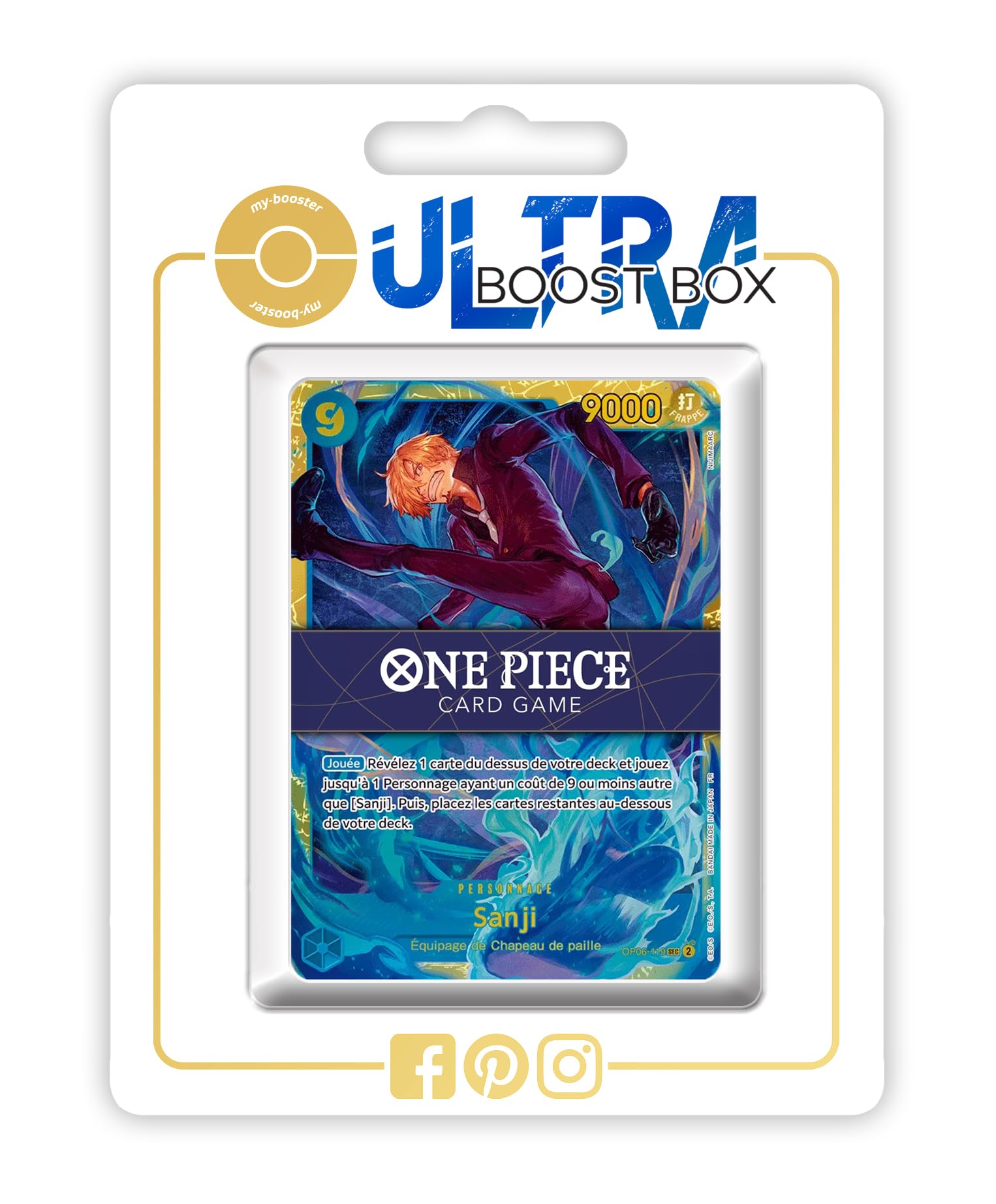 Sanji OP06-119 Secrète - Ultraboost X One Piece The Best Vol.2 (PRB-02) - Coffret de 10 Cartes One Piece Françaises
