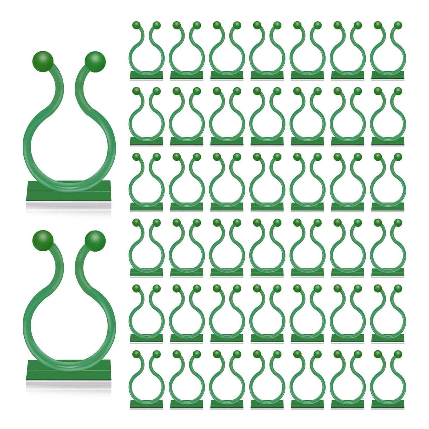 Maonativey Green Climbing Plant Wall Plant Clip, 100 Pcs Plant Wall Clips Self Adhesive Climbing Plant Climbing Wall Fixture Clips For Securing Vines Stalks Flower To Grow Upright Plant Support Clips