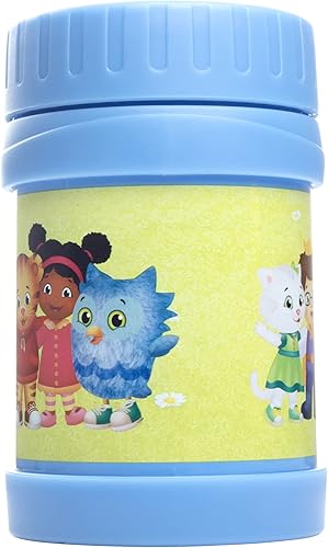 Miniatura 5 de Daniel Tiger's Neighborhood - Tarro de alimentos de acero inoxidable de 13 onzas para niños, color azul, aislamiento de doble pared, termo a prueba