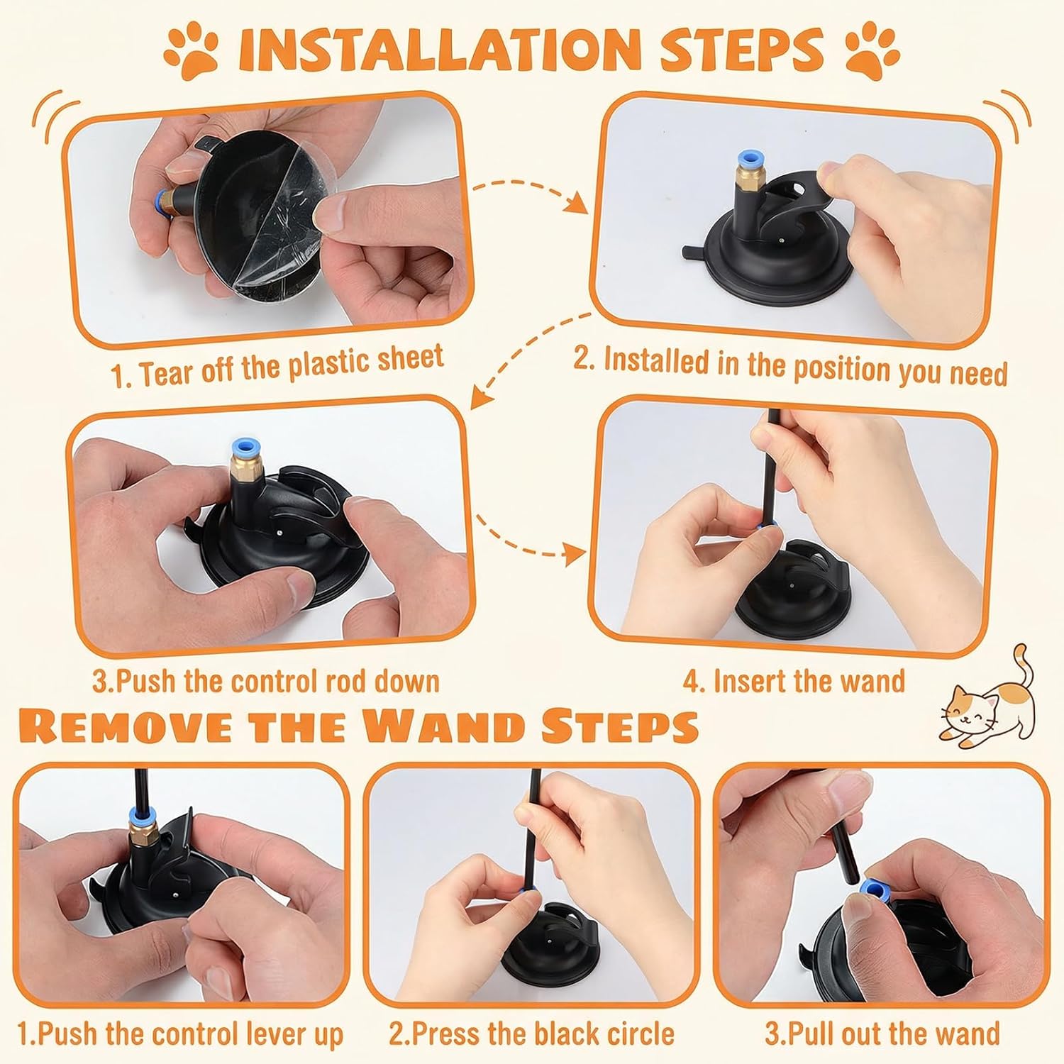 Interactive Cat Feather Toy with Suct Cup – Set Including 2 Detachable