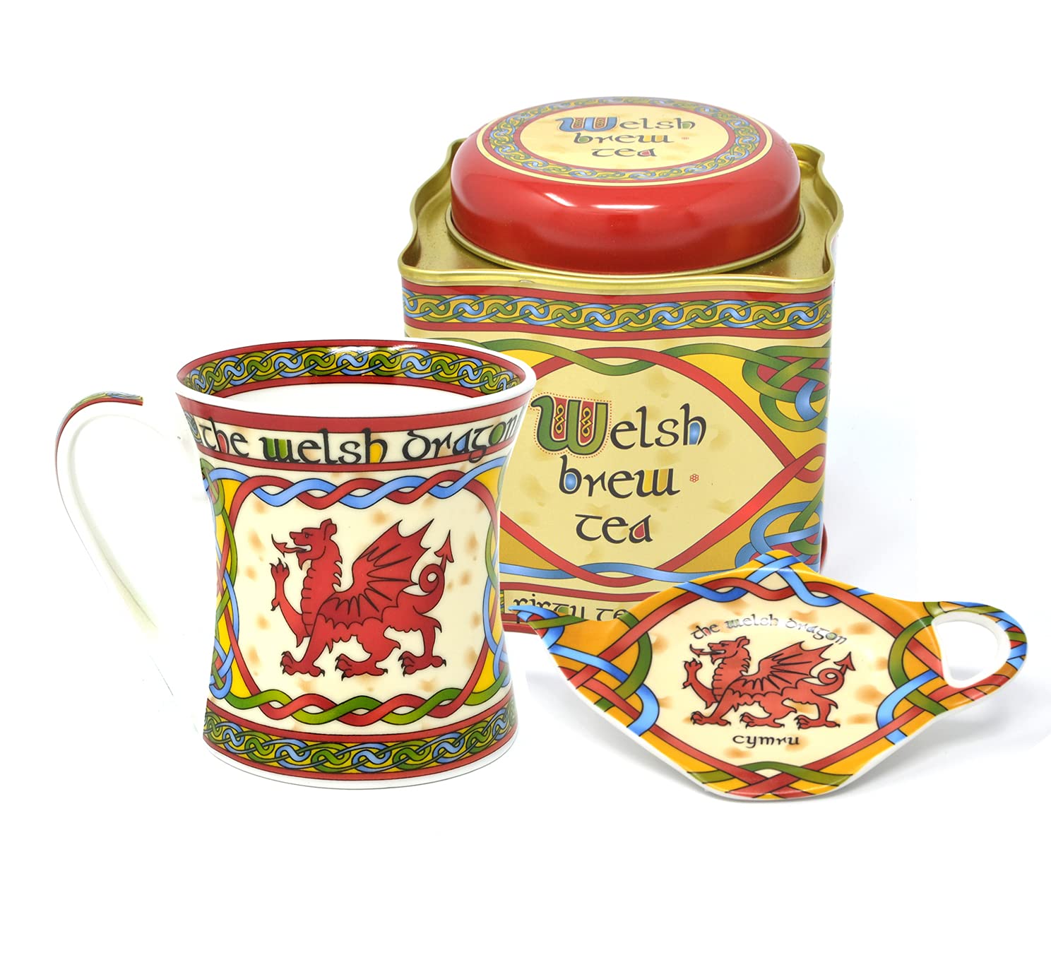 Royal TaraScottish Welsh Dragon Tea Set - Dragon Mug & Teabag Holder