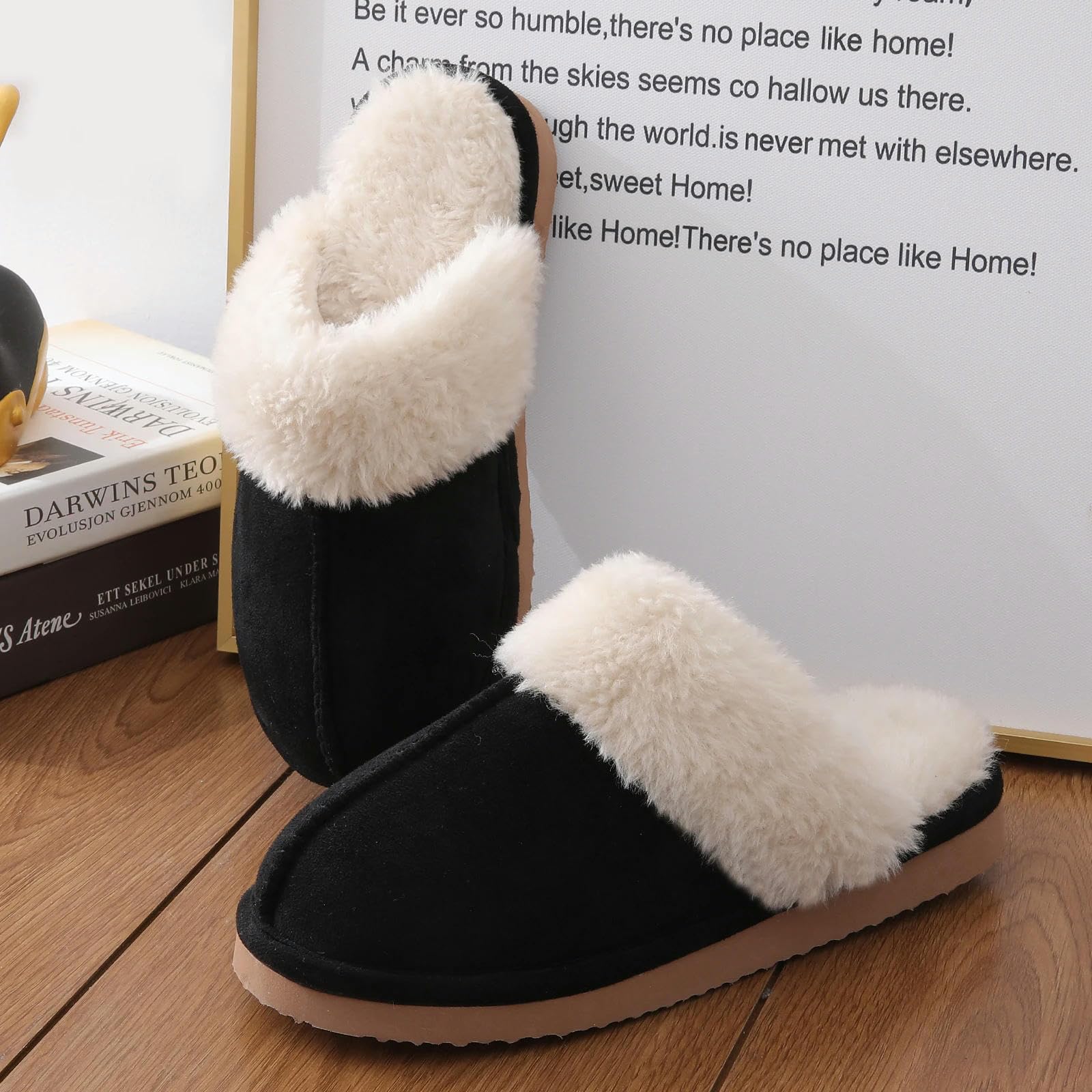 KOSTEN Pantofole di Peluche Home Pantofole Donne Inverno Scarpe Casa Pantofole Calde Pantofole Moda-Cf-46-47
