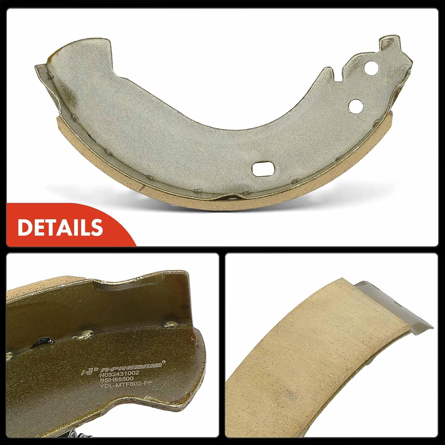 A-Premium Rear Brake Shoes Set Compatible with Chevrolet Silverado 1500 2005-2008 & GMC Sierra 1500 2005-2008, 4-PC
