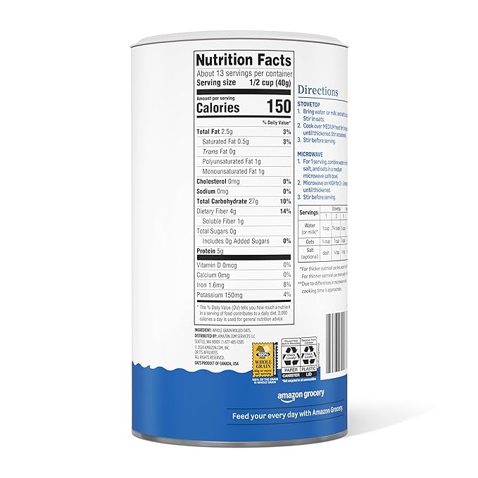 Avena Tradicional Amazon Grocery, 18 Oz (510 g) miniatura 4