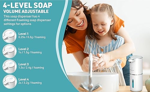 Miniatura 5 de Red River Port - Dispensador automático de jabón espumoso - Dispensador electrónico de jabón - Soporte de jabón - Dispensador de lavado a mano -