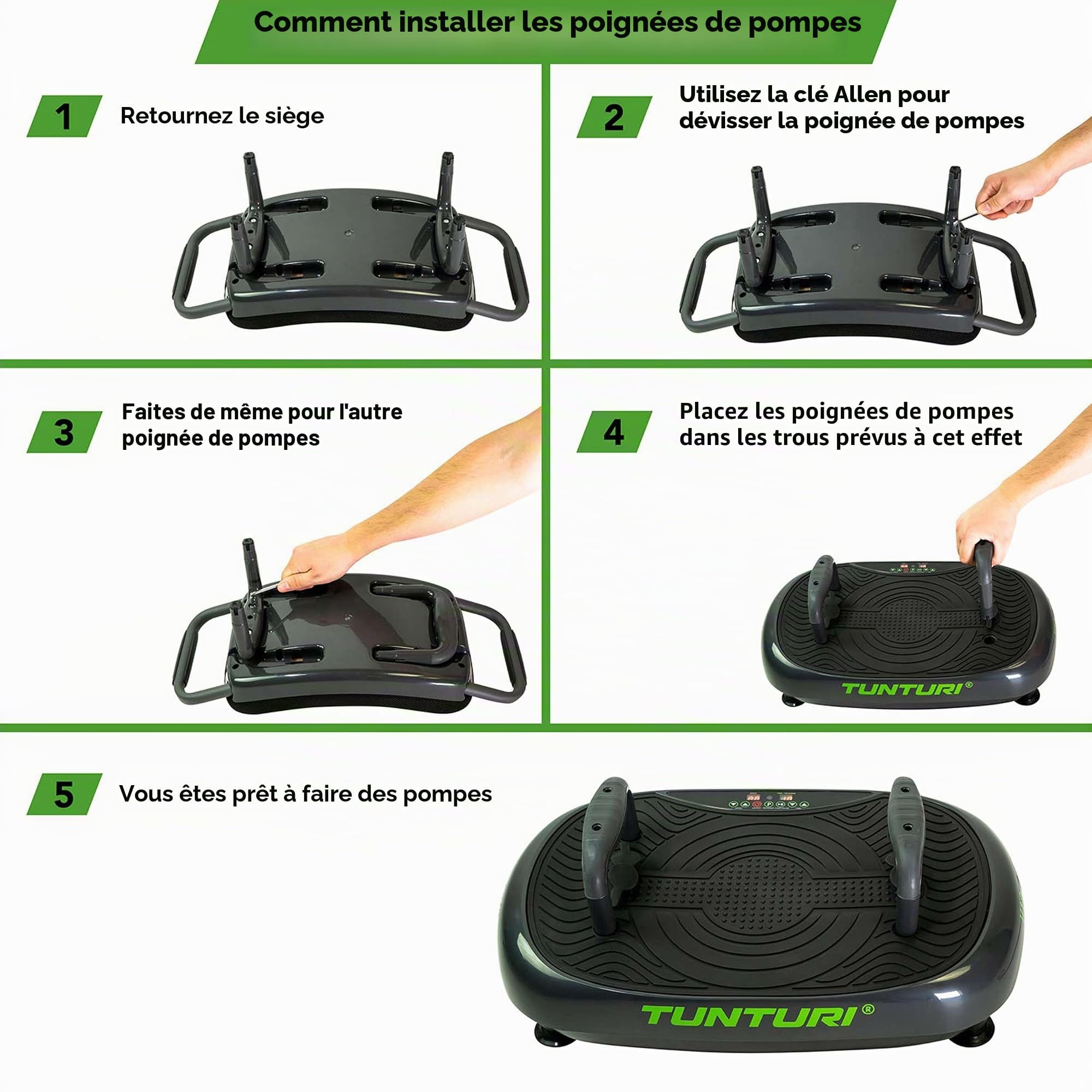 Tunturi Plate-forme vibrante Cardio Fit V10/V20 avec vibrations sous / ou vibrations