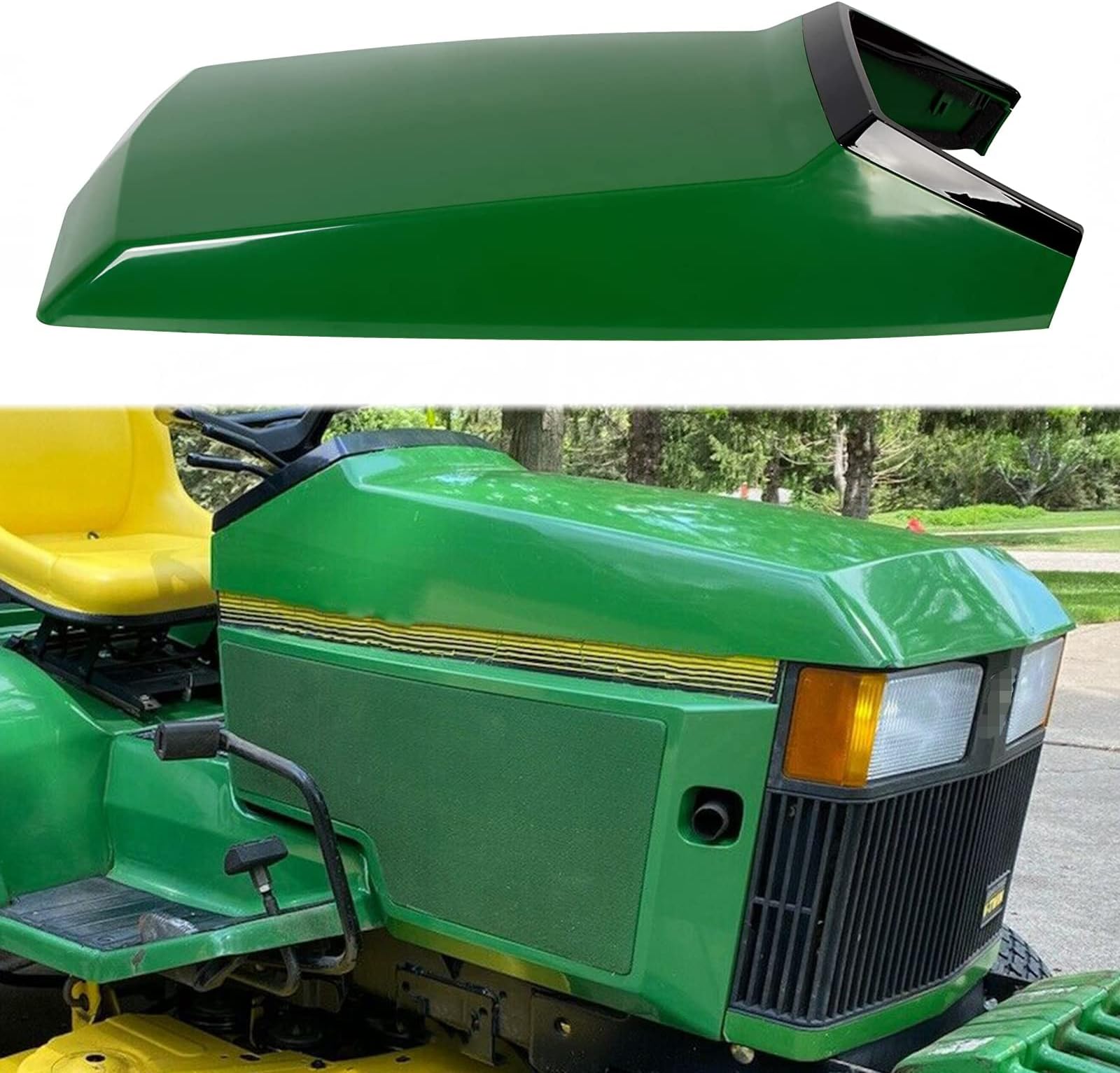 Upper Hood Compatible with John Deere 415 425 445 455 Lawn Mower Replacement for AM128986 AM118699