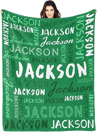 Personalized Name Blanket Customized Baby Blankets for Girls Boys Adults Monogrammed Blankets and Throws Christmas Birthday Mothers Fathers Valentines Day Gift