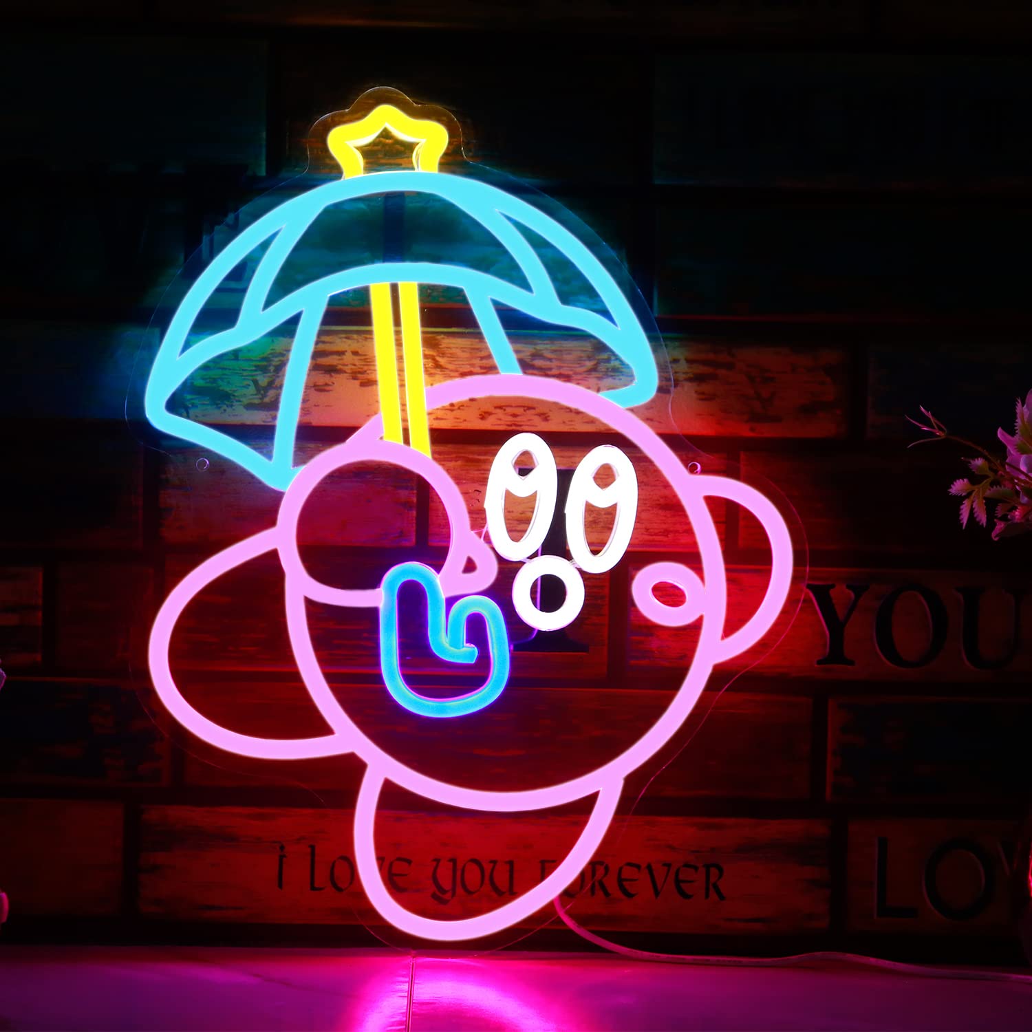 Neonowy znak gamingowy zasilany przez USB, do dekoracji pokoju gier, japoński neonowy znak anime, ściemniany neonowy znak świetlny LED, do pokoju dziecięcego, jaskini, sztuka ścienna, prezent