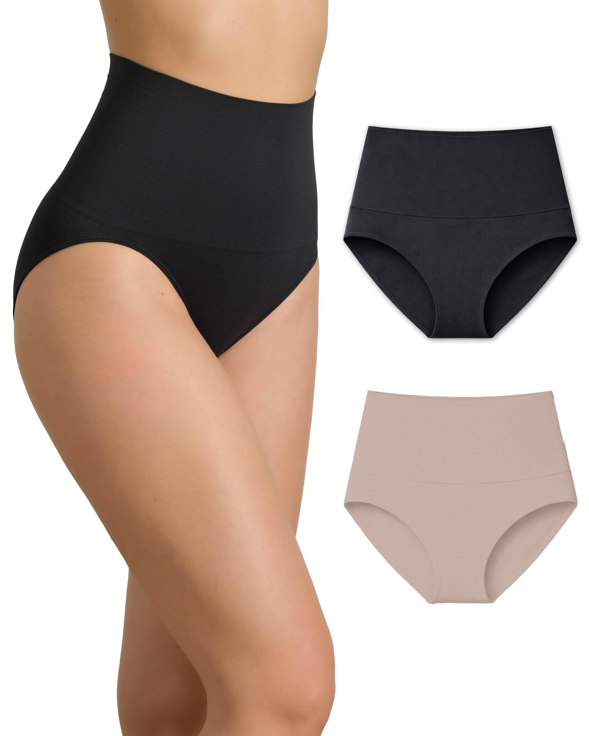 Risalti Pancera Contenitiva Donna 2 pz – Guaina Contenitiva Donna Seamless, Mutanda Contenitiva per Ventre Piatto, Intimo Modellante Confortevole in Microfibra – Made in Italy