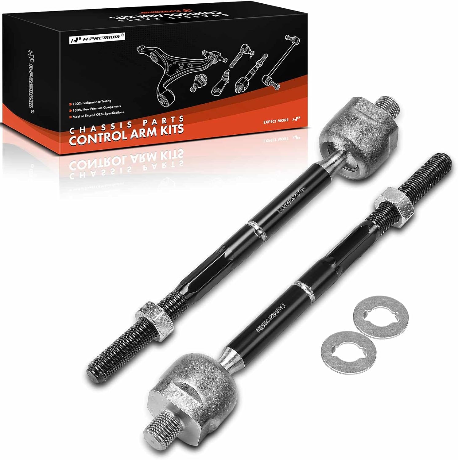 A-Premium 2 x Front Inner Tie Rod Ends, Compatible with Ford Bronco 2021 2022 2023
