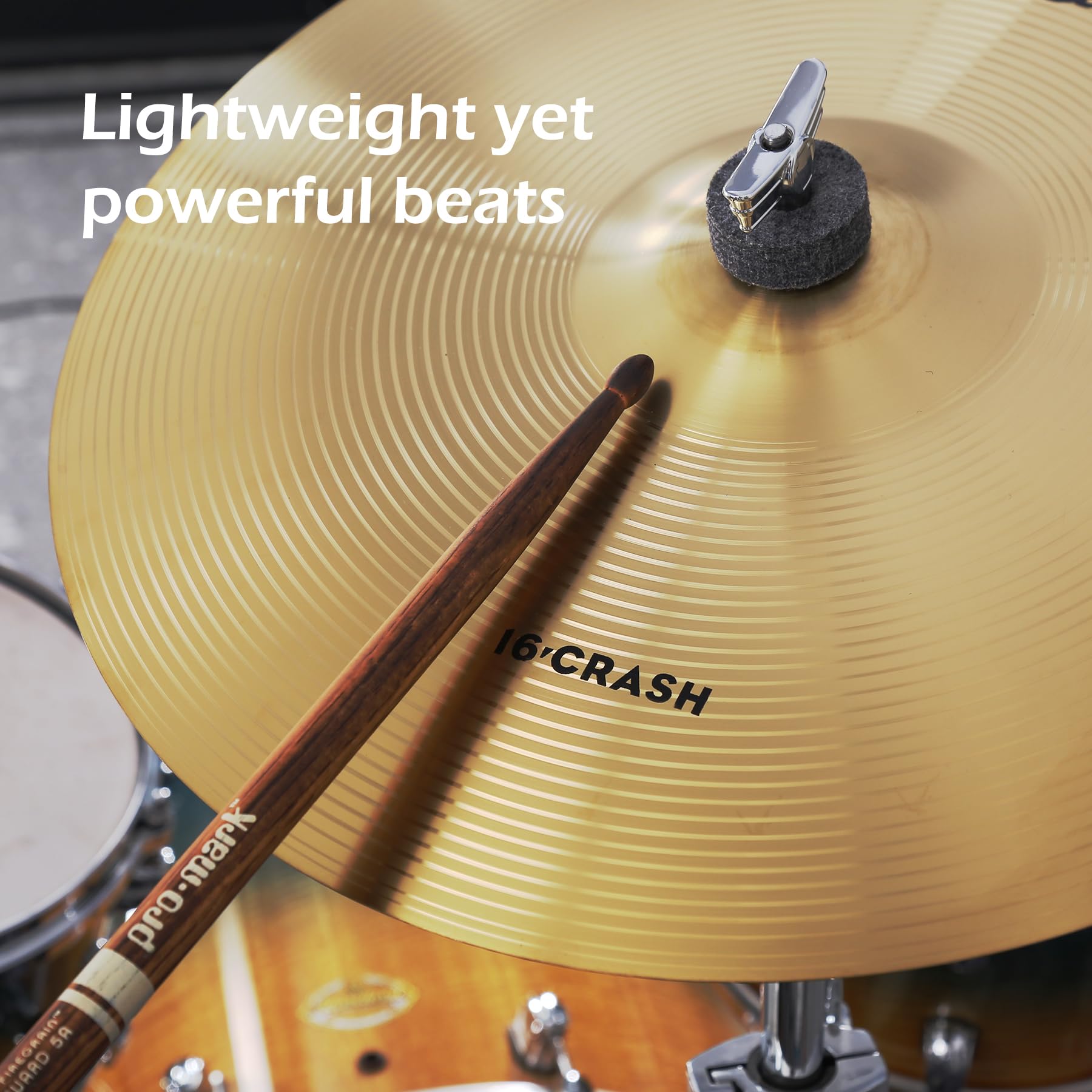 Cymbal Pack, 5 Pieces Drum Cymbals Set,14" Hi Hat Cymbals, 16" Crash and 18" Crash Cymbals, 20" Ride Cymbals for Drums Set