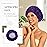 Reusable Shower Cap for Women, Large Waterproof Shower Bonnet Washable Elastic Band Bath Hair Hat for Long Hair, Braids(Dark Purple)