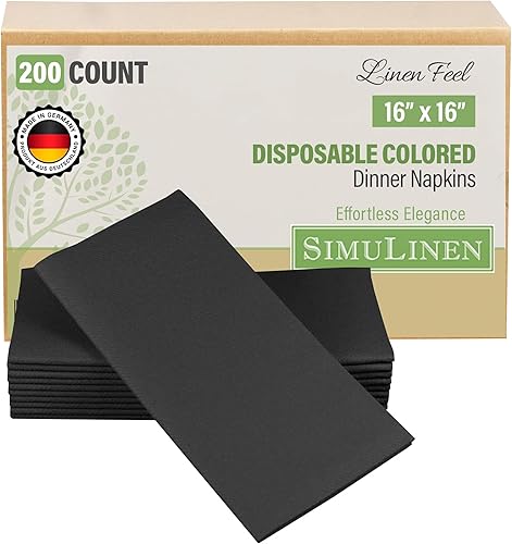 Servilletas de mesa tipo paño decorativas y desechables, de la marca SimuLinen, de colores suaves, absorbentes y duraderas 16 x 16 pulgadas caja de