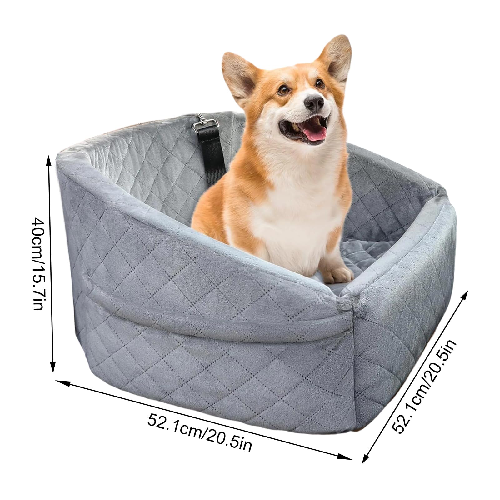 Chien avec ceinture d'appui-tête et poches latérales pour plus de confort et de sécurité