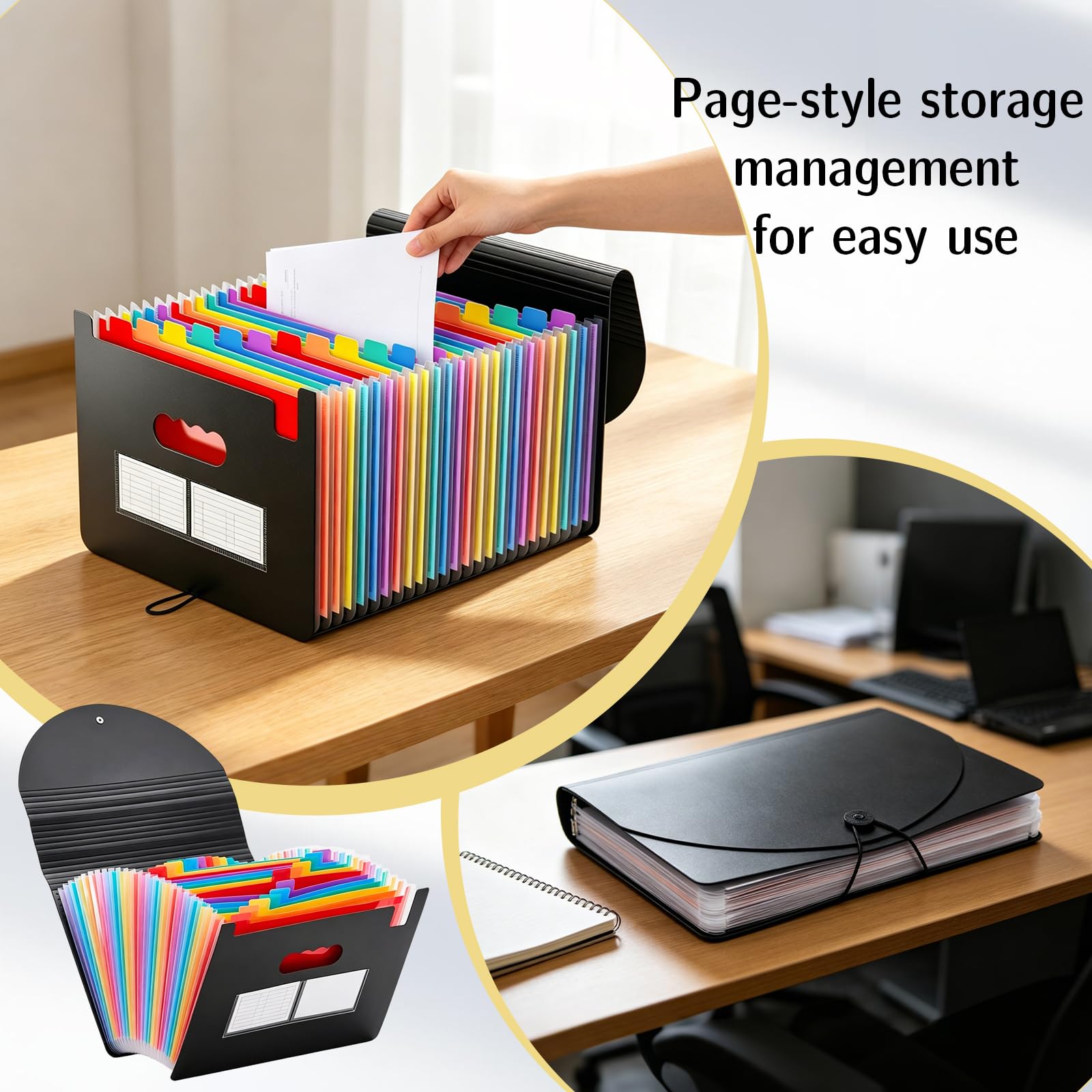 Folder do segregatorów A4 33 × 24 × 24 cm segregator 25 przegródek na dokumenty segregator projekt zatrzaskowy sorter do szkół biur i domu
