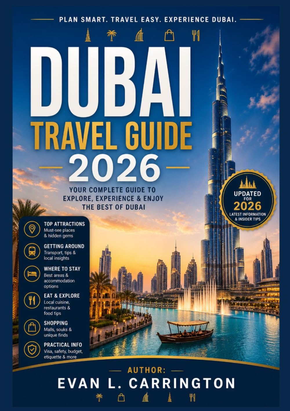 DUBAI TRAVEL GUIDE 2026: An Honest Companion to Navigating Dubai’s Neighborhoods, Culture, Budgeting, and Daily Life with Clear and Reliable Insights (Evan L. Carrington World Travel Collection)
