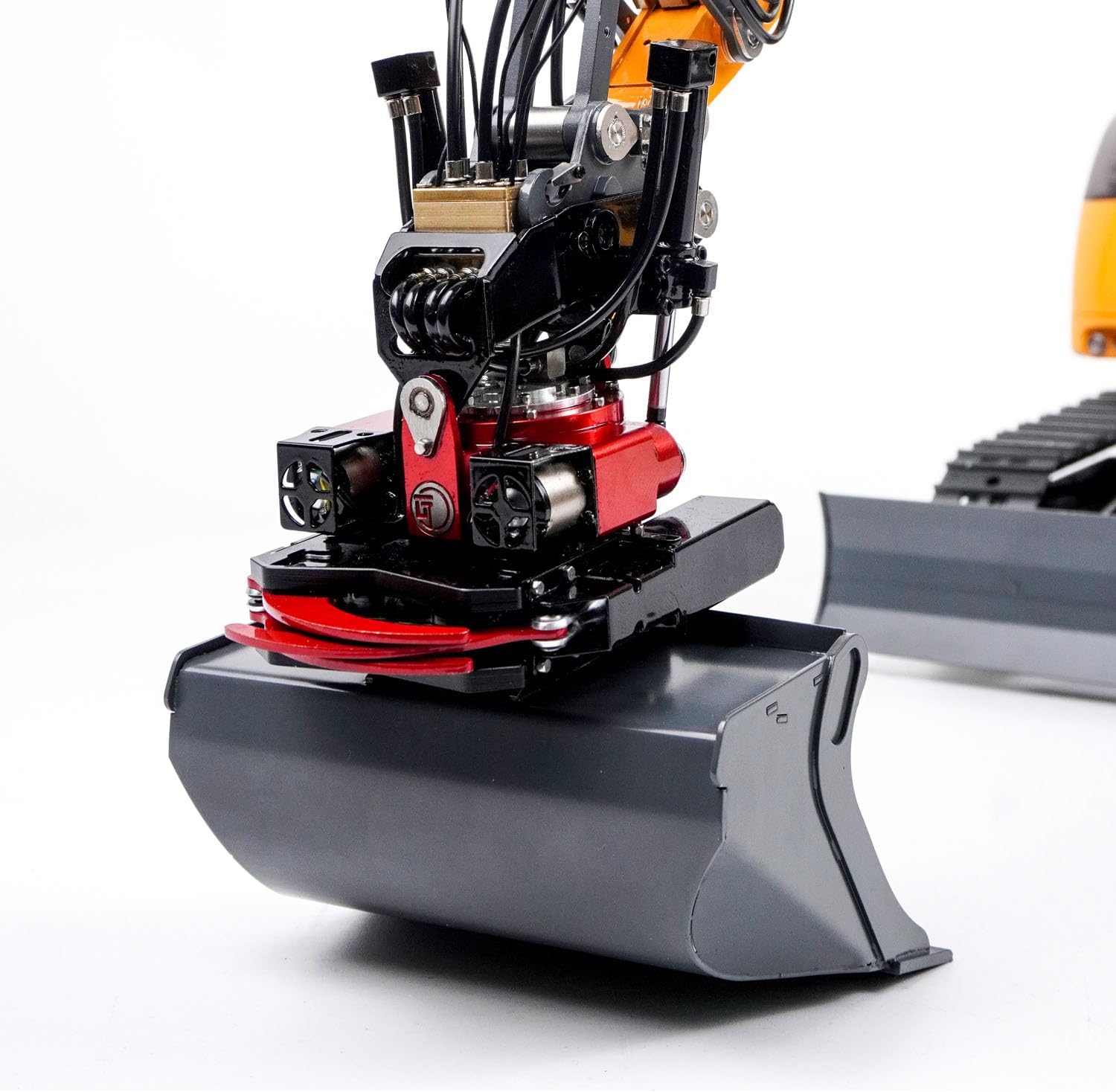 Metal Wide Bucket for LR914 PRO MAX 1/14 Hydraulic RC Excavator Remote Control Digger Construction Machine Flysky Radio Battery Construction Vehicle Part for Ages 14+