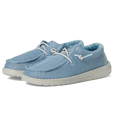 Hey Dude Kids Wally Stretch Sox (Little Kid/Big Kid) Boys Shoes Cloud Blue/Dawn Blue