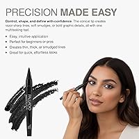 Vista 9 de Palladio Immortal Kajals - Delineador de ojos en crema duradero, forros cónicos multiusos, crea efectos suaves y ahumados, aplicación ultra suave