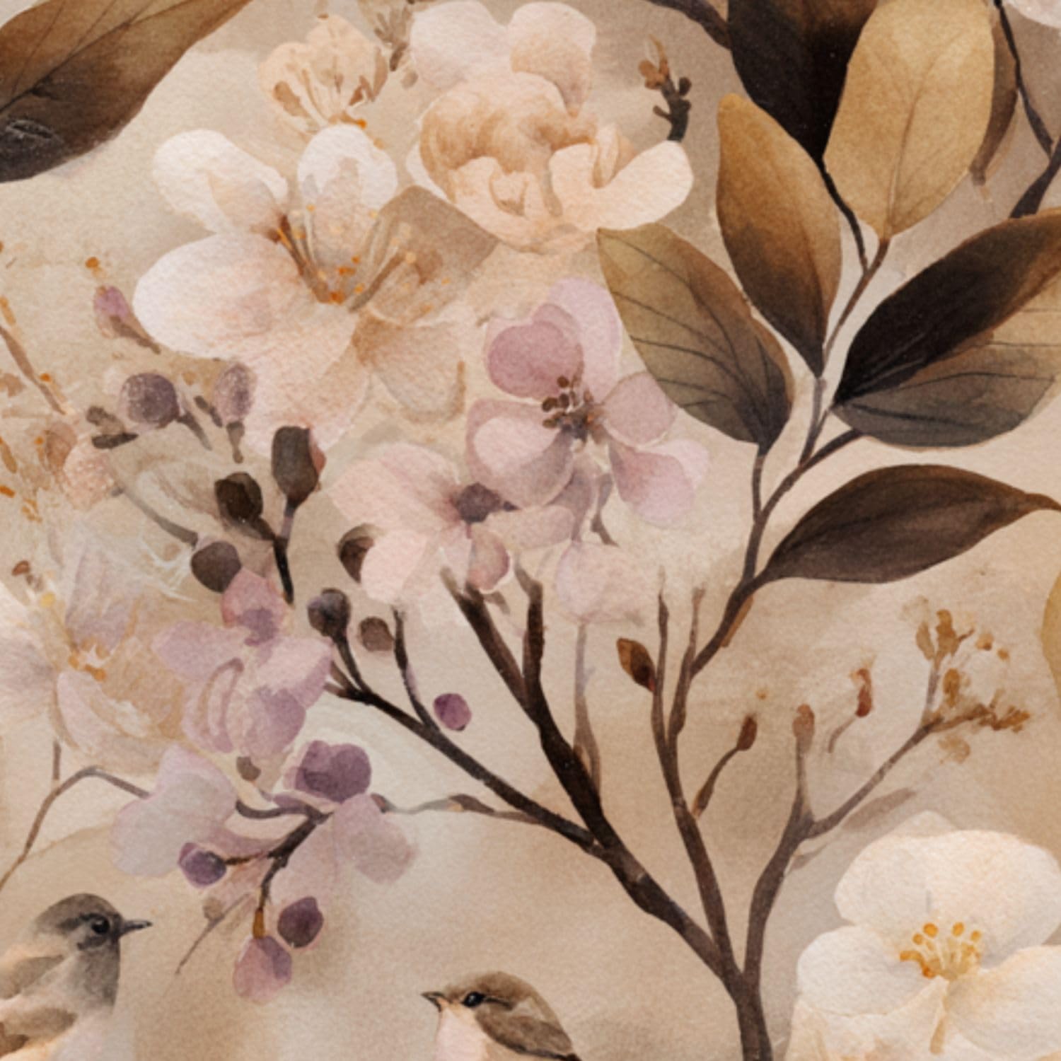 DERUINVAIO Self Adhesive Feature Removable Hand Painted Woodland Peel and Stick Vinyl Wallpaper Roll, Sticky Lining Paper for Bedroom, Living Room, Kitchen Walls