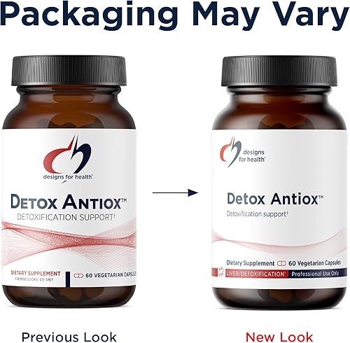 Miniatura 3 de Designs for Health Detox Antiox - Liver + Detoxification Support Antioxidant Supplement with Turmeric Extract (Curcumin), Green Tea, Grape Seed,