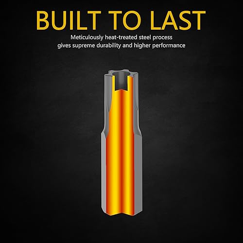 Miniatura 8 de Renekton Juego de brocas de seguridad Phillips de 14 de pulgada con ranura hexagonal Torx Star a prueba de manipulaciones, llave cuadrada Pozi,