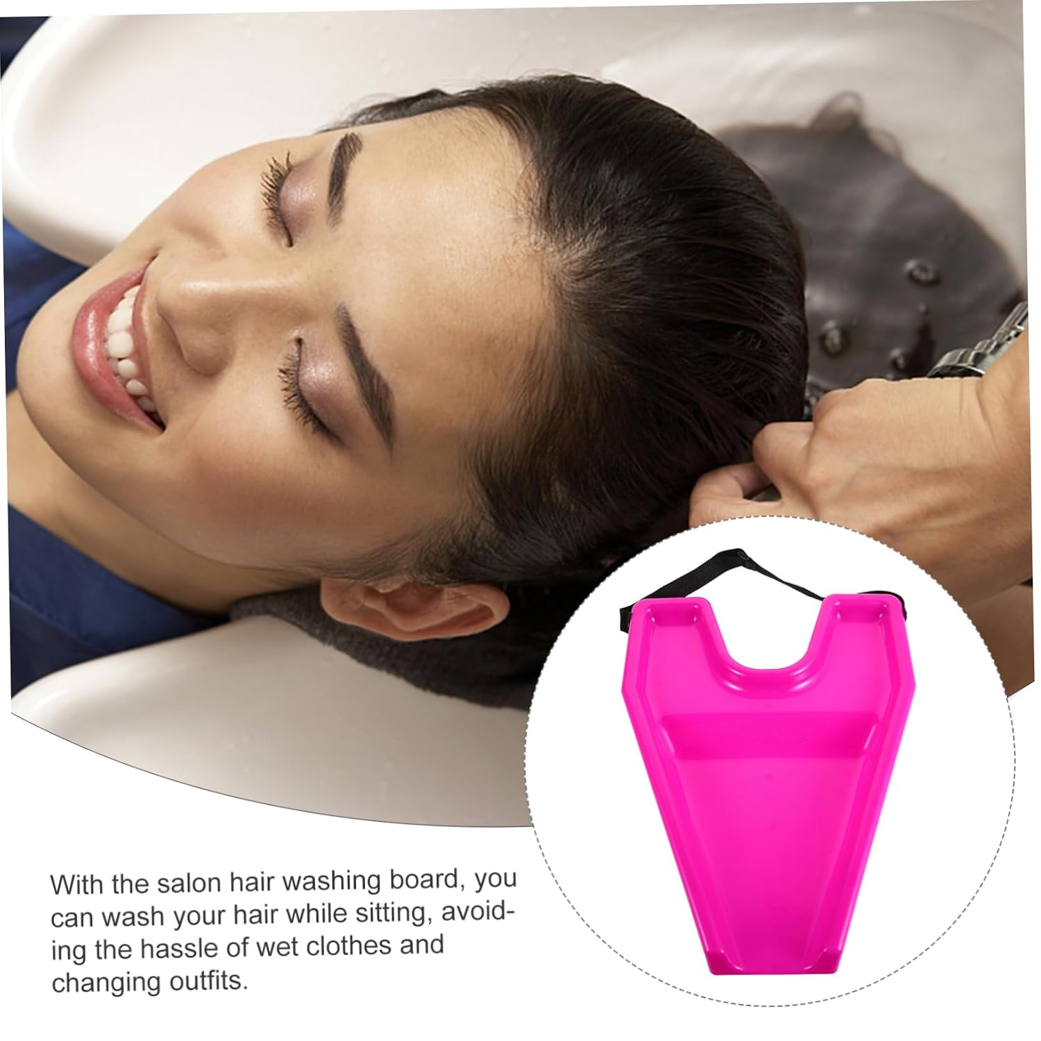 Ergonomic Hair Washing Station Portable Shampoo Basin Rinse Tray for Hairstylist