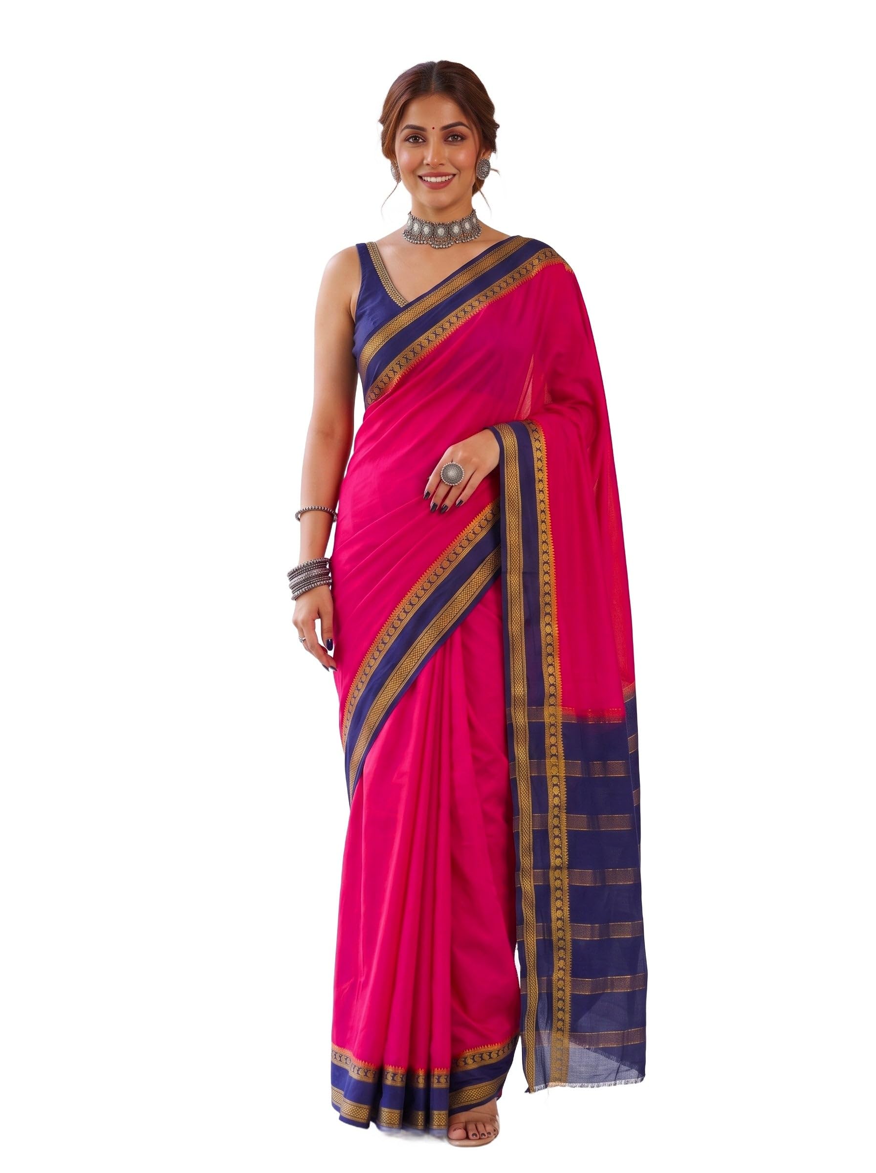 mimosa Women's Rani Crepe Mysore Silk Saree (Unstitched Blouse) | Zari Woven | 6.2 Mtrs-picture-36