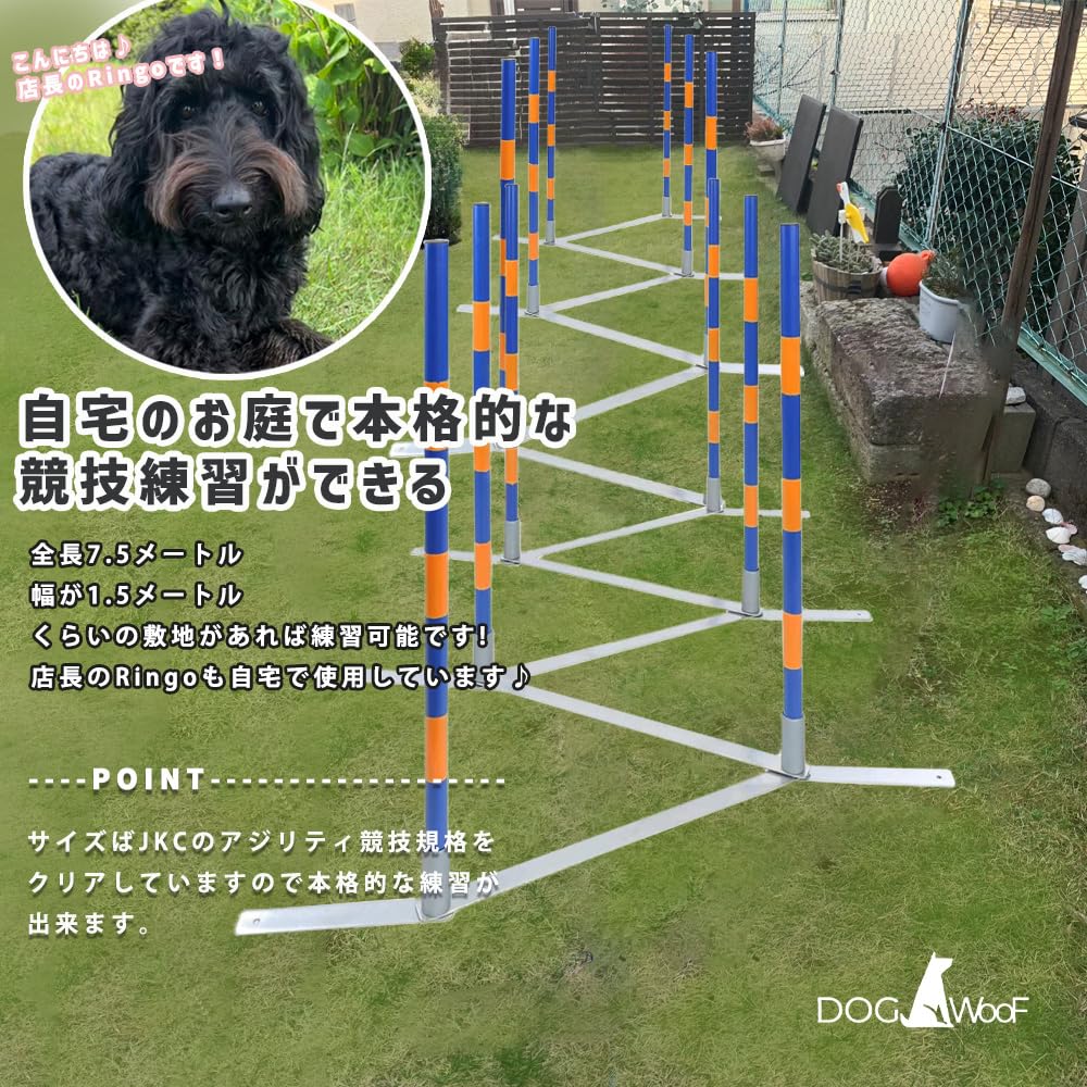 Amazon | DOG WooF ドッグアジリティ スラローム 競技用 訓練