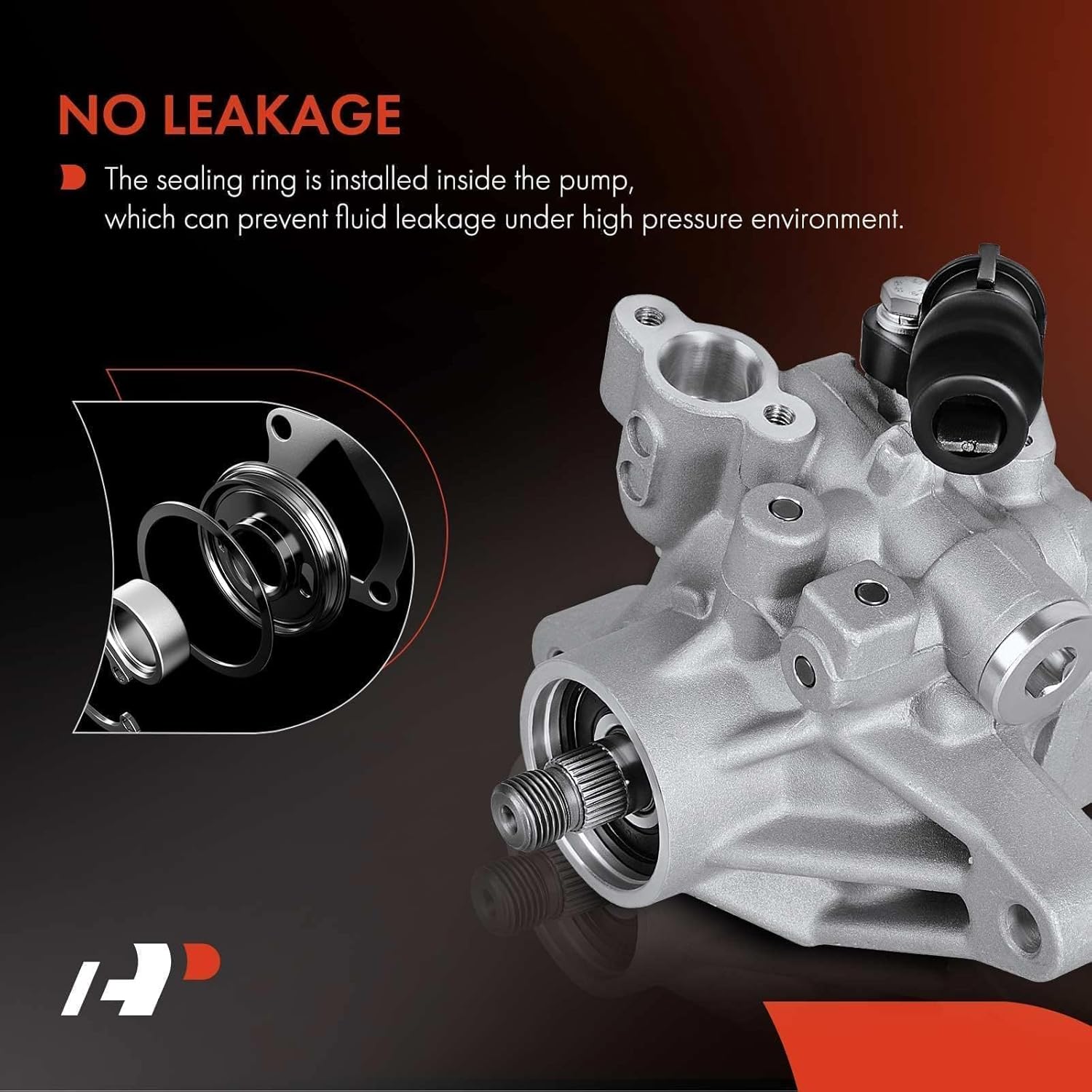 A-Premium Power Steering Pump with Reservoir Compatible with Honda Civic 2006-2011 DX DX-G EX EX-L EXS GX LX LX-S LXS 2-PC Set