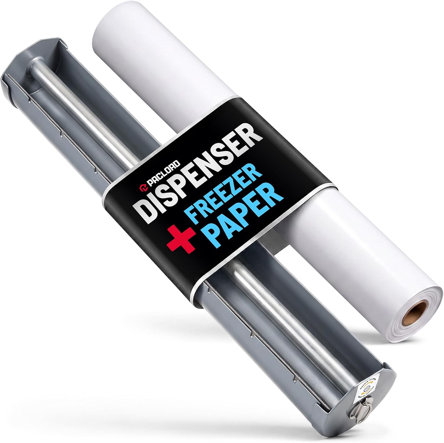 Hand-Held Paper Roll Dispenser with 18" x 100' White Freezer Paper