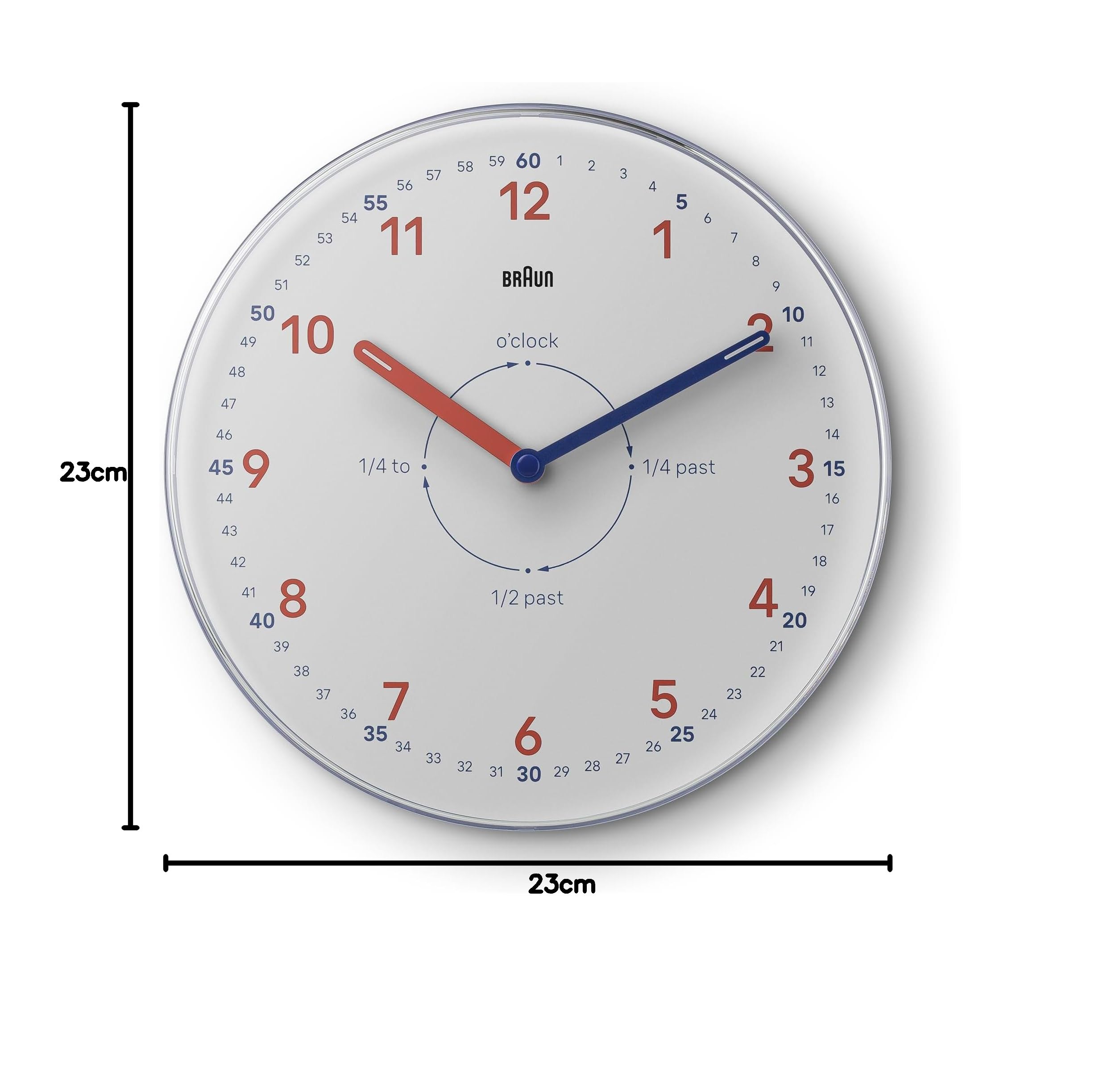Braun BC26TW Time Teacher Wall Clock