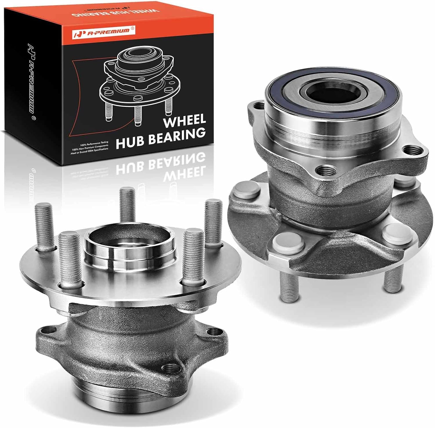 A-Premium 2 x Rear Wheel Bearing and Hub Assembly with 5-Lug Compatible with Subaru Outback 2015-2021, Forester 2019, Legacy 2015-2021, WRX STI 2016/2019, WRX 2015-2019, Ascent 2019-2021