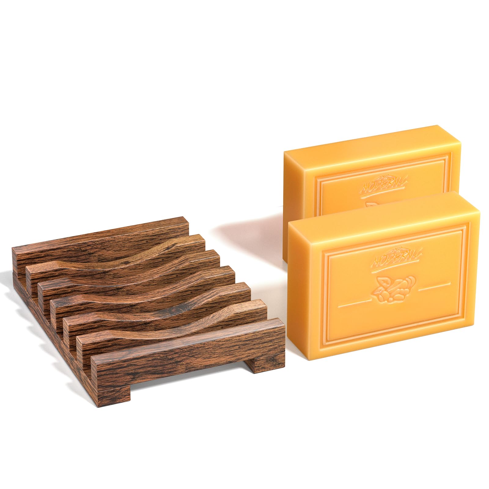 POP MODERN.CKojic Acid Soap Dark Spot Remover Turmeric Soap for Face and Body Even out Tone Skin Vitamins C Soap for Acne Blackheads Gifts 2x100g Soaps 1pc Mesh Soap Pouch and Wooden Soap Holder