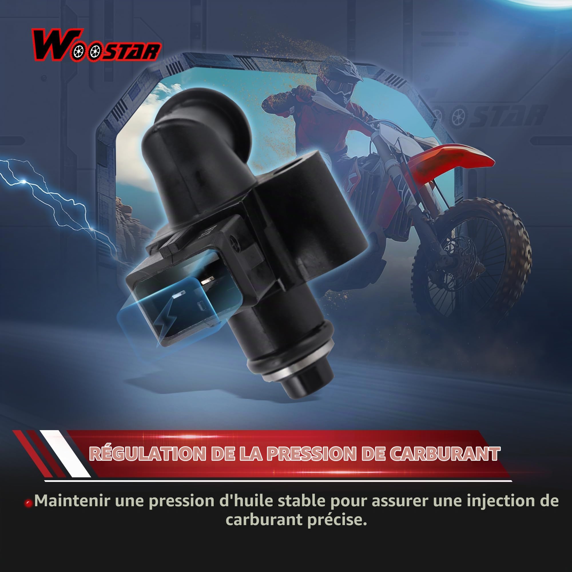 WOOSTAR Injecteurs de Carburant avec Bouchon Remplacement pour GY6 Moteur 169cc 170cc EFI Jonway GTX 250 EFI 200