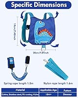 Vista 6 de Lehoo Castle Correa para Niños Pequeños, Arnés para Niños Pequeños con Correa con Eslabón Anti Pérdida para Niños, Correa para Bebés con Llave