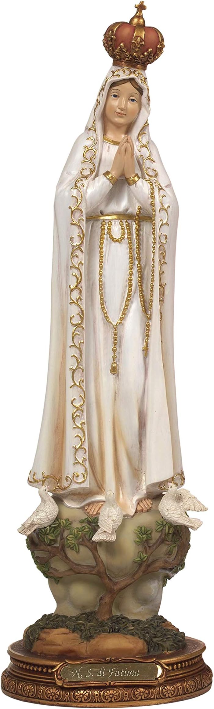 Images Sacred Statues Madonna of Fatima H 33 cm in Resin