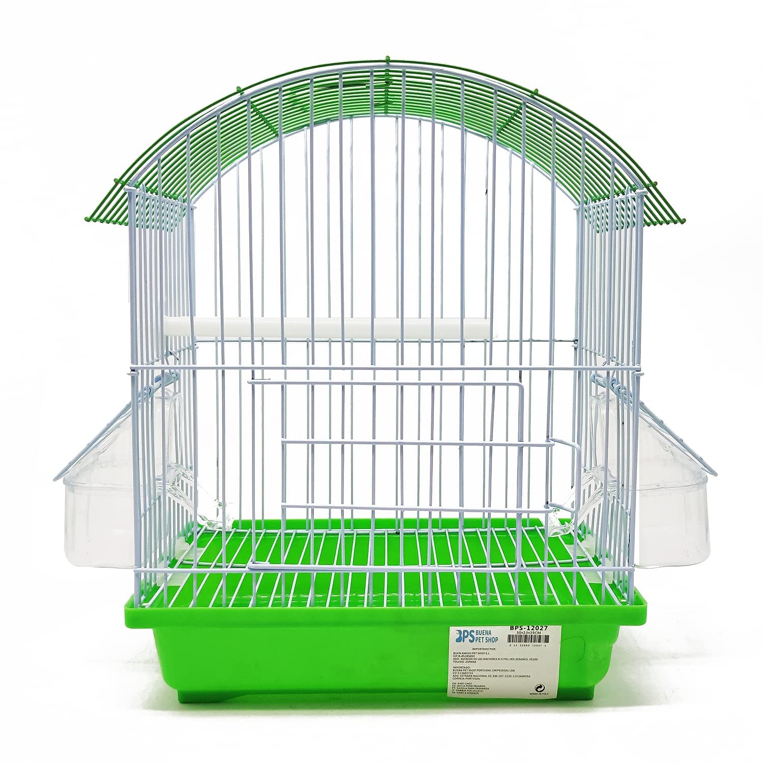 BPS Jaula Pájaros Pequeño para Pajarera Periquito Canarios Metal Grande con Comedero Bebedero Saltador Color al Azar BPS-12027