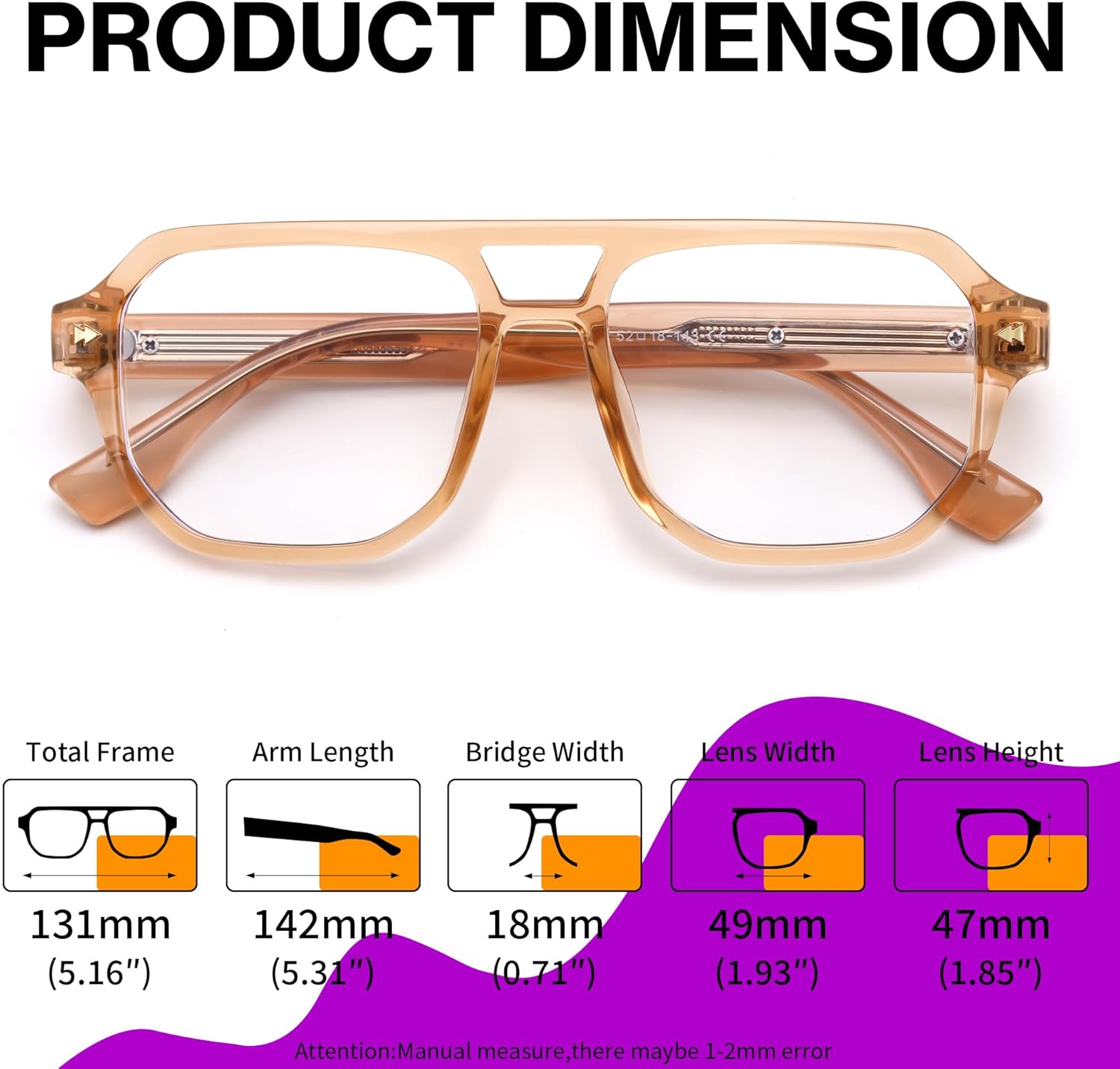 FEISEDY Aviator Blue Light Glasses for Men Women, Retro 70s Style Design TR90 Anti Glare Digital Eyestrain & Daily Wear B0284