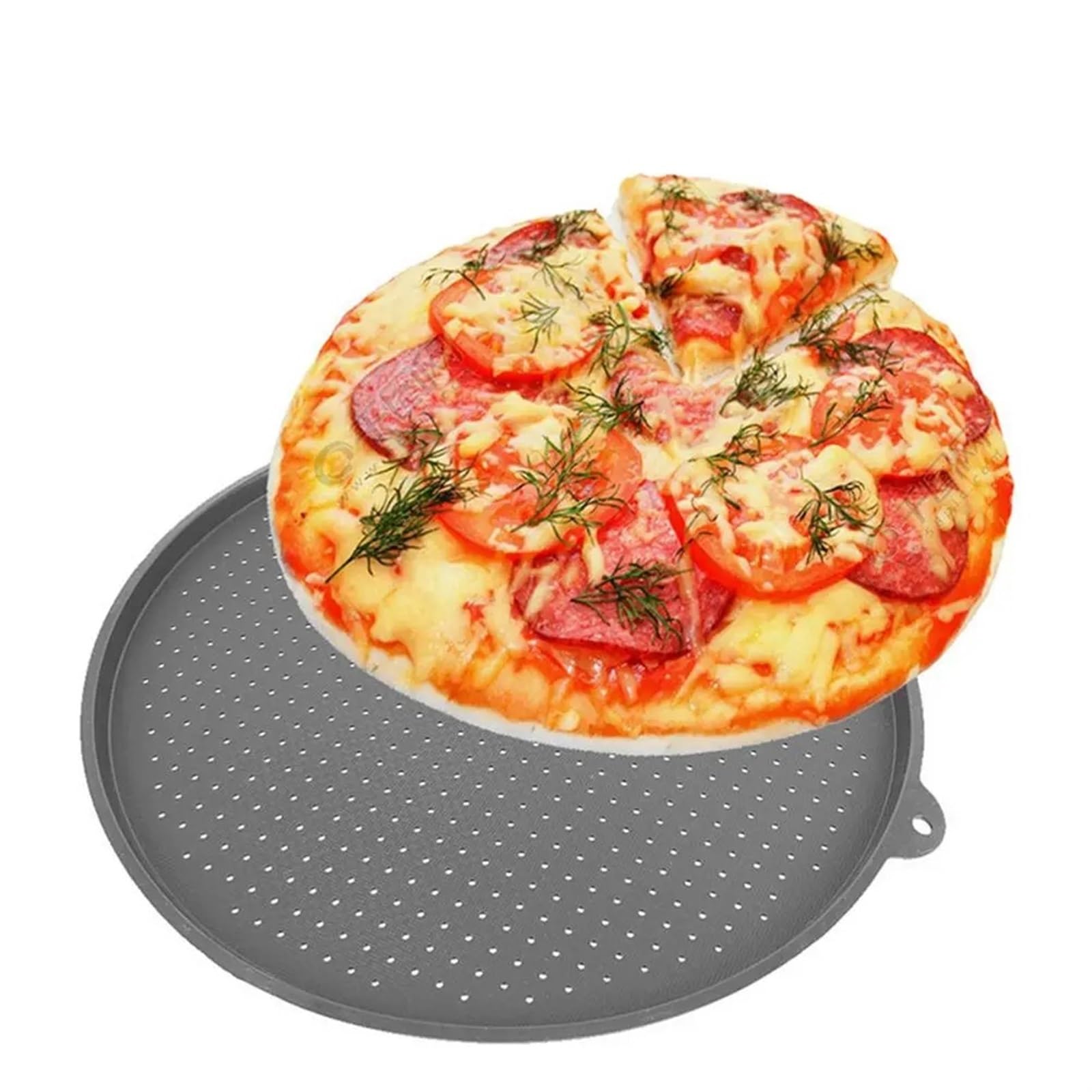 Okrągła, głęboka patelnia do pizzy ze stali nierdzewnej