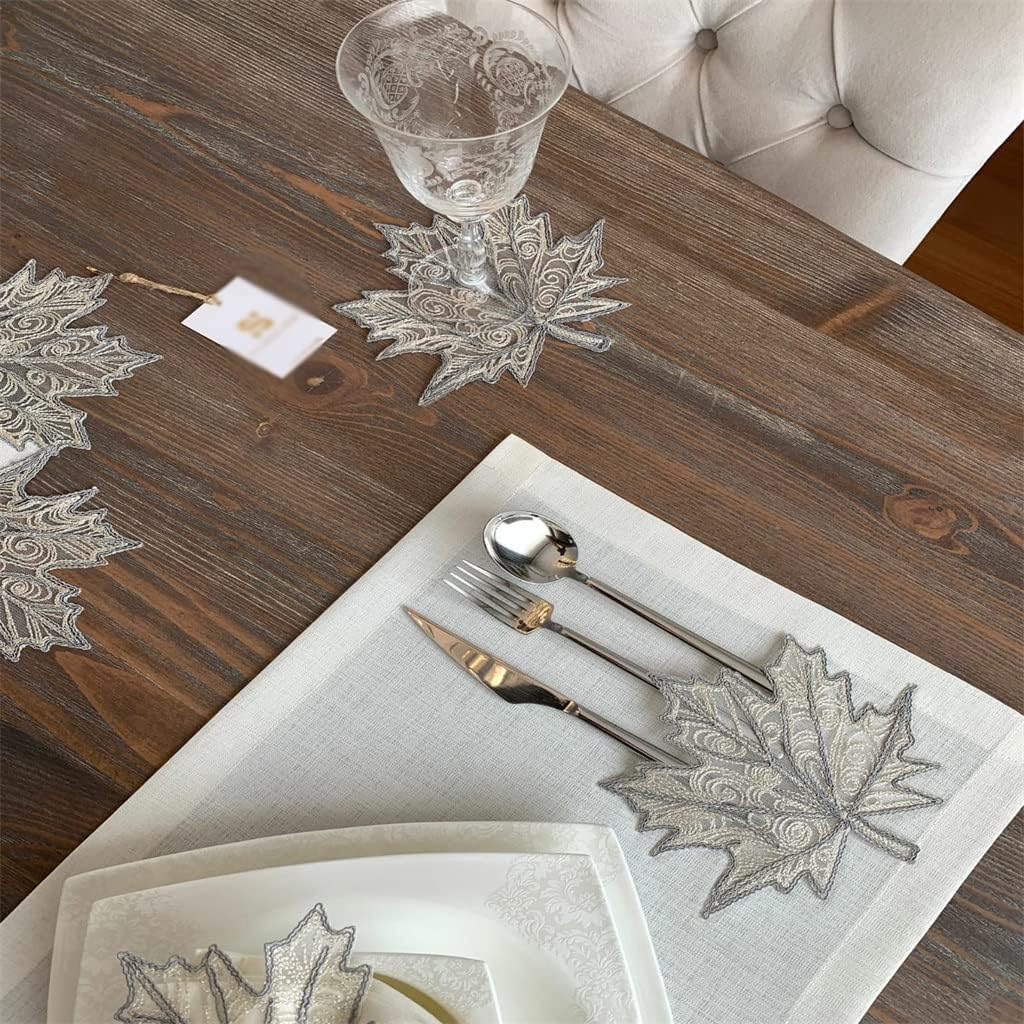 Set of 12 Lace Linen Placemats Napkins Table Flags Coasters Tablecloths Home Decor Wedding Table Mats