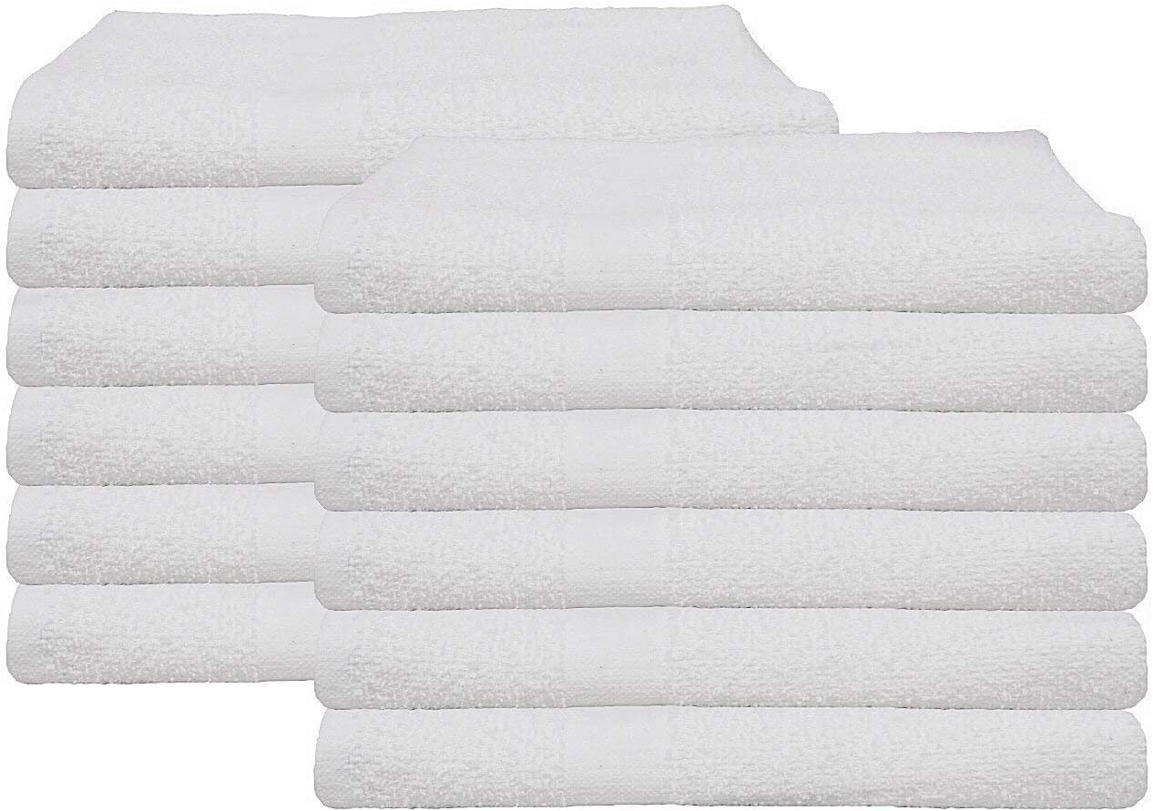 6 (1/2 Dozen) Cotton Economy Bath Towels Utility Grade 20x40 By OMNI LINENS
