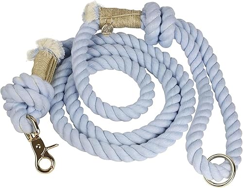 Miniatura 8 de Premium Cotton Rope Leash for Medium & Large Dogs – 5 ft Handcrafted, Strong, Stylish & Durable with 360° Swivel Heavy-Duty Clip – Perfect for