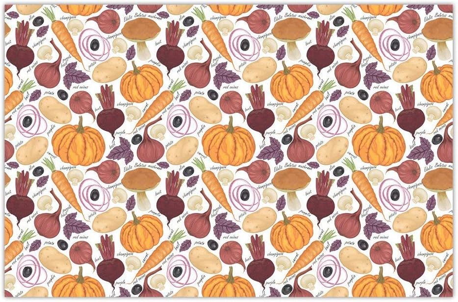 DB Party Studio Thanksgiving Dinner Paper Place Mats 25 Count Bountiful Autumn Harvest Table Settings Fall Theme Welcomes Family & Friends Dinner Parties Disposable Easy Cleanup 17" x 11" Placemats
