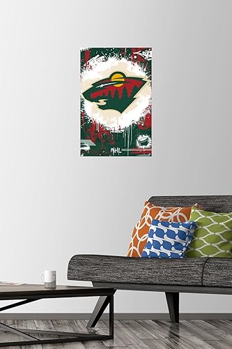 Miniatura 8 de Trends International NHL Minnesota Wild - Póster de pared con el logotipo Maximalist 23, 22.37 x 34.00 pulgadas, paquete de póster premium y alfiler
