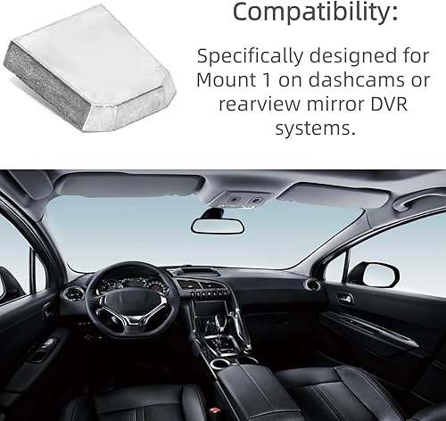 Miniatura 2 de 1 soporte para espejo retrovisor de automóvil, base de montajeaccesorios de espejo retrovisor de 1.102 x 0.984 x 0.177 in (diseñado para cámaras de