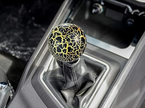 Miniatura 3 de Lunsom Pomo de palanca de cambios, bola de cambio de resina, mango de palo de cabeza redonda para la mayoría de automóviles de transmisión manual