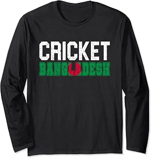Cricket Bangladesh Flag Player Jersey Bangladeshi Sports Tee Long Sleeve T-Shirt