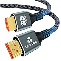Vista 1 de Cable HDMI 8K 4K 10 pies, cable trenzado HDMI a HDMI 2.1 de alta velocidad, soporta 8K a 60Hz, 4K a 120Hz 144Hz, 48 Gbps, compatible con Roku